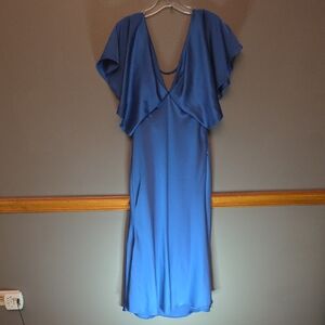 Anthropologie Blue Backless Dress
